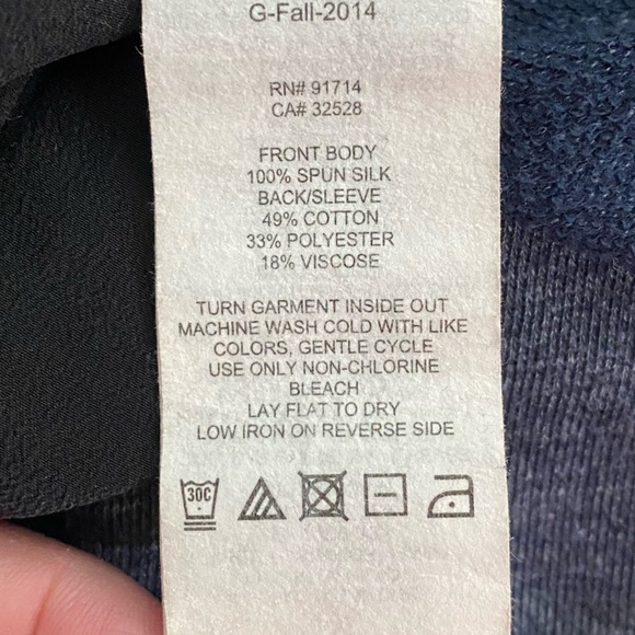 Armani Exchange Large Silk Front Sweatshirt - Picture 7 of 7